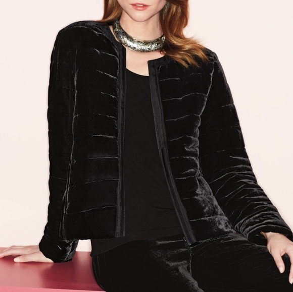 Eileen Fisher Black Velvet Jacket - S